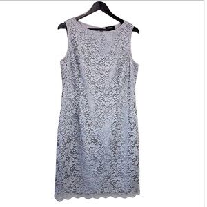 Tahari Arthur S. Levine Lace Overlay Cocktail Dress